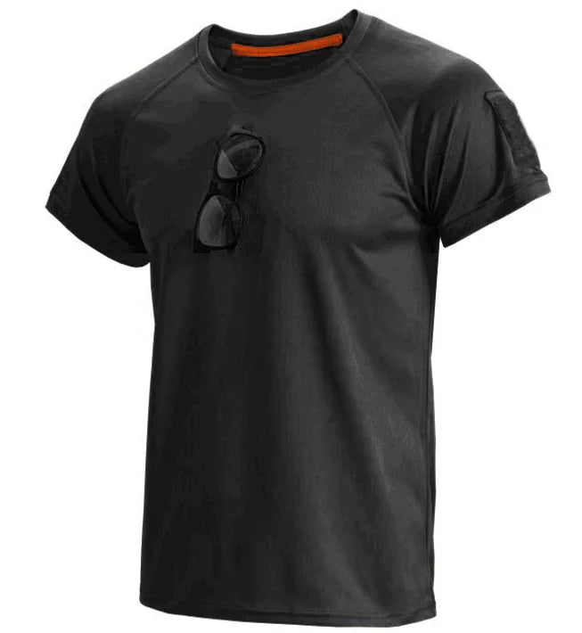 Men’s Quick-Dry Summer T-Shirt – O-Neck Lapel Pullover (M–4XL)